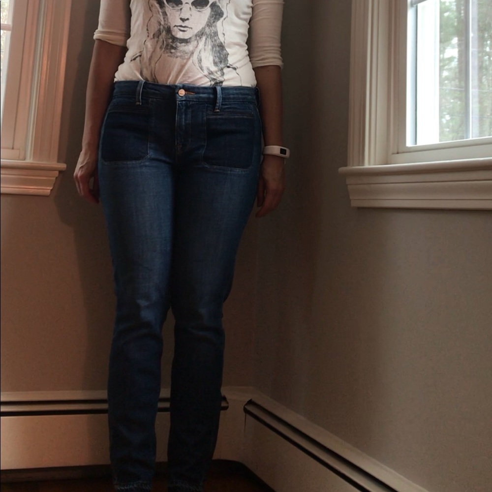 Genetic Bardot Jeans with Patched Front Pockets - Picture 3 of 7